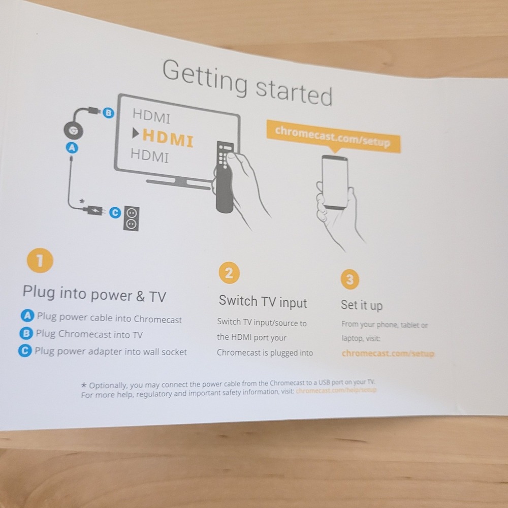 Google Chromecast 2nd Gen Media Streamer OS One Size Black NC2-6A5 HDMI Tested - Picture 6 of 9